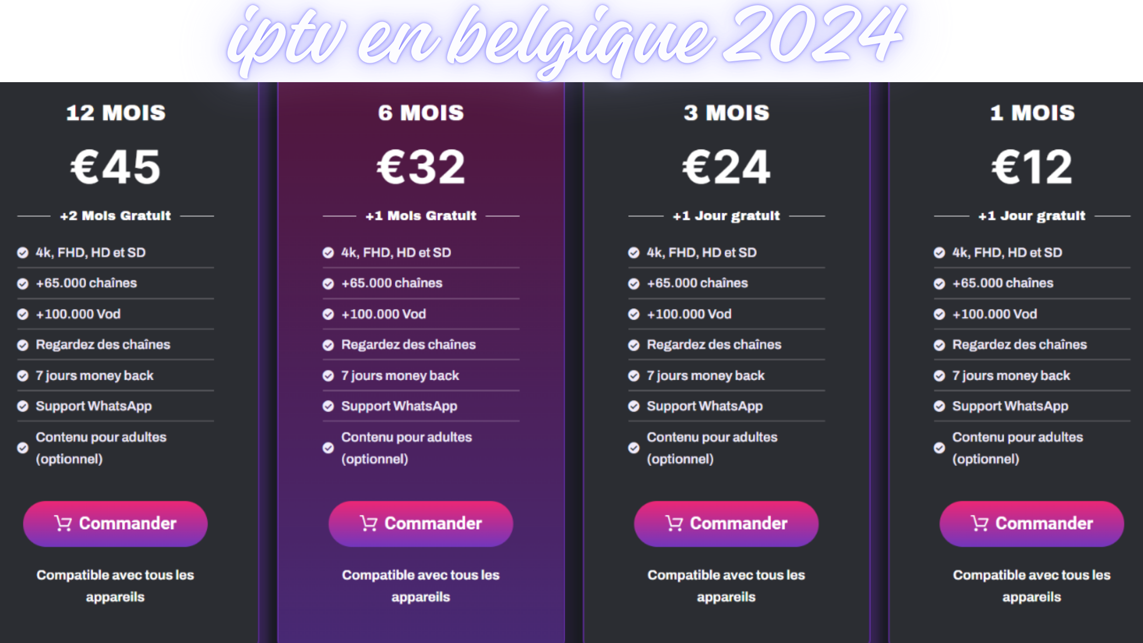 Fournisseurs IPTV Belgique